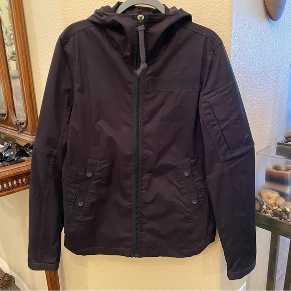G-STAR Men Black Full Zipped Streetwear Hoodie Jacket Size Medium - Picture 1 of 11